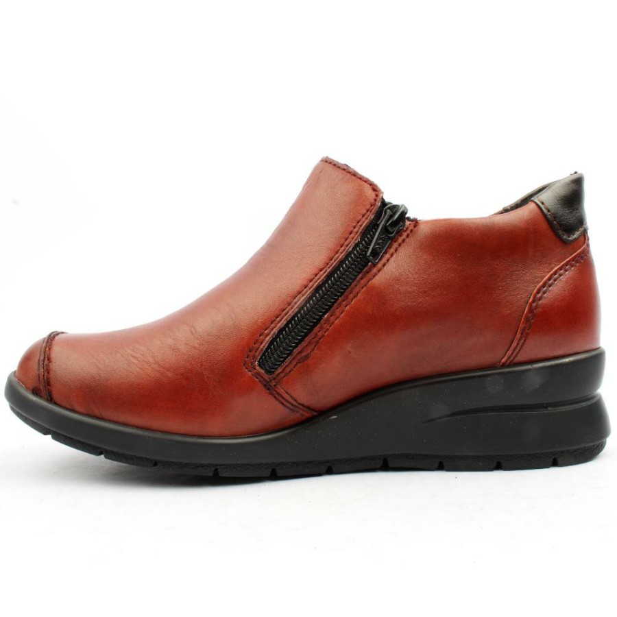 Women Rieker | L4853 Ladies Boot - Red