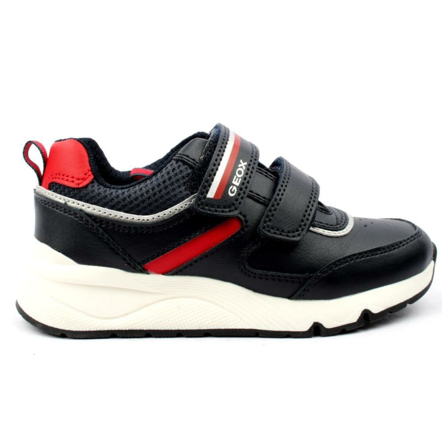 Kids Geox | J35H0B Junior Trainer - Navy/White