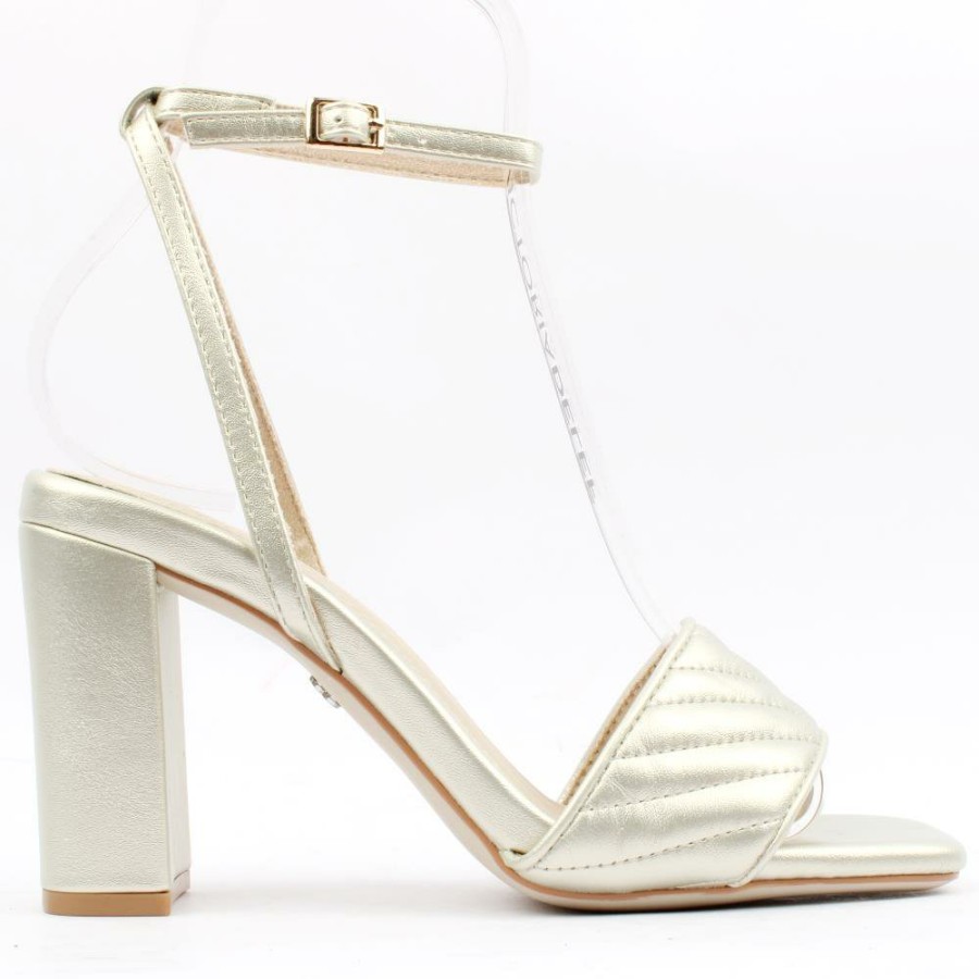 Women S.Oliver | Soliver 28323 Strappy Sandal - Champagne