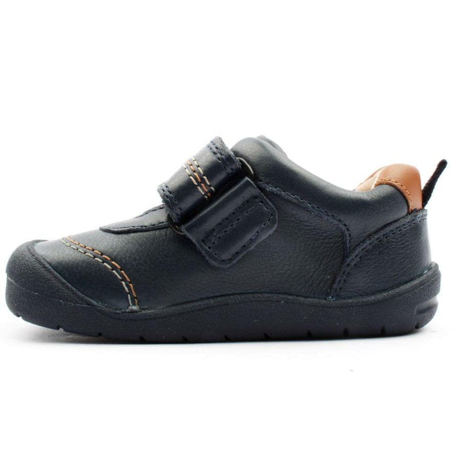 Kids Startrite | Footprint Strap Shoe - Navy Leather H