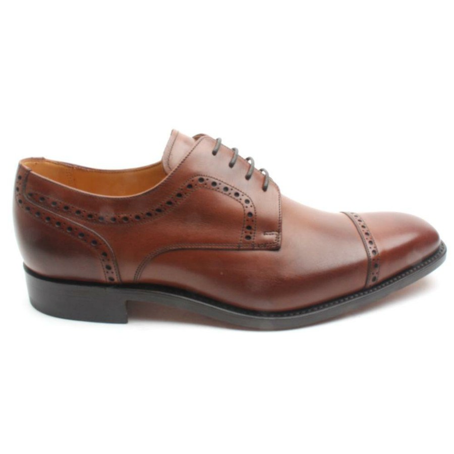 Men Barker | Mens Leo Laced Shoe - Dark Tan