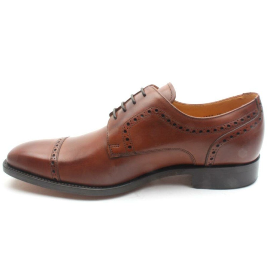 Men Barker | Mens Leo Laced Shoe - Dark Tan