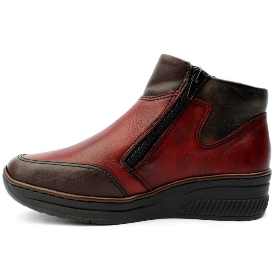 Women Rieker | 48754 Zip Boot - Wine