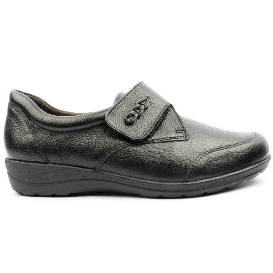 Women Caprice | 24706 Wedge Velcro Shoe - Black