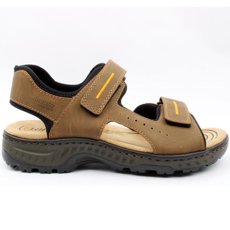 Men Rieker | 21760 Velcro Sandal - Brown