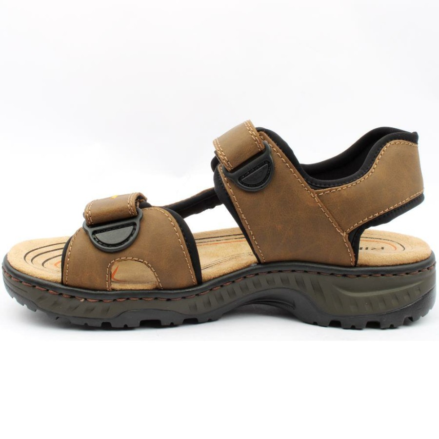 Men Rieker | 21760 Velcro Sandal - Brown