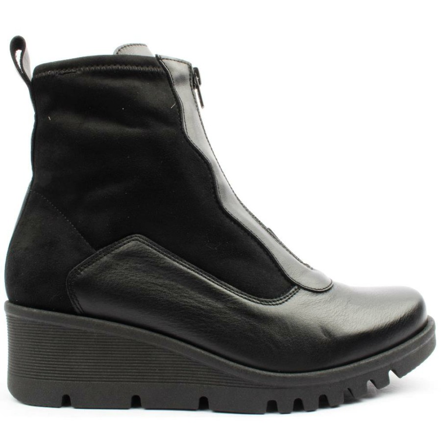 Women Pepe Menargues | Pepe Menagues 20855 Wedge Boot - Black