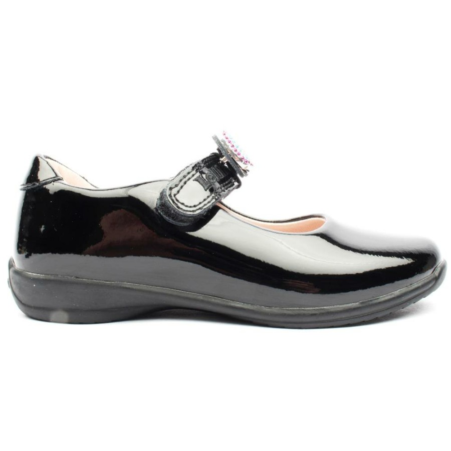 Kids Lelli Kelly | Lk8116 Strap Shoe - Black Patent