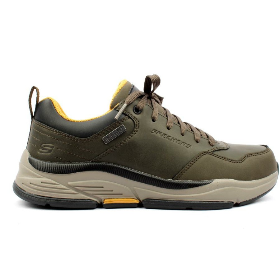 Men Skechers | 210021 Laced Shoe - Olive