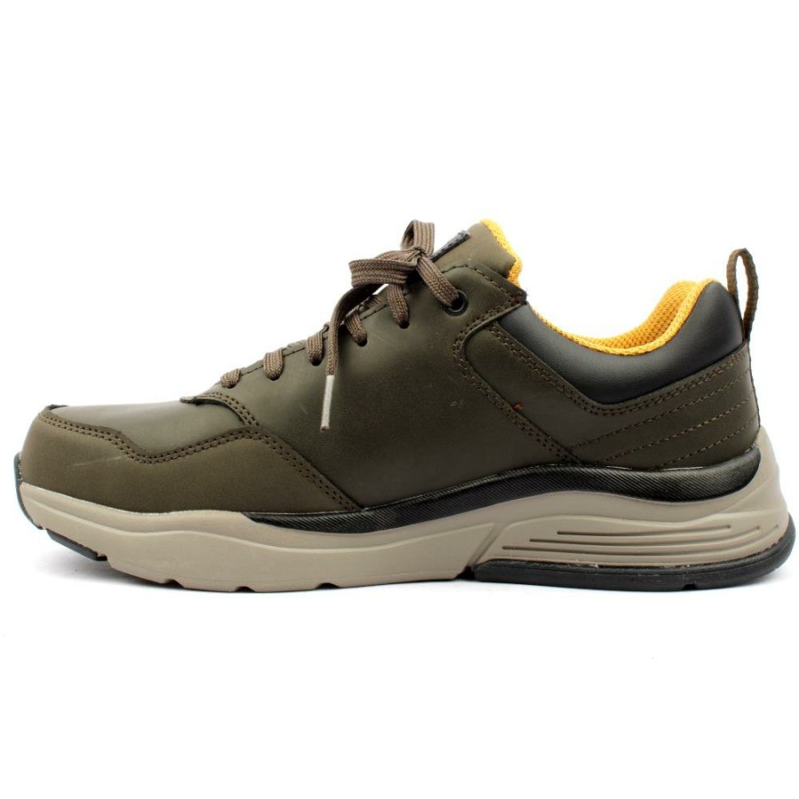 Men Skechers | 210021 Laced Shoe - Olive