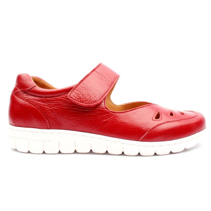 Women Softmode | Claire Strap Shoe - Red