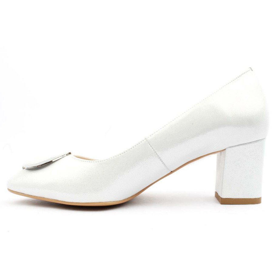 Women Emis | 7902 979 Court Shoe - White Silver