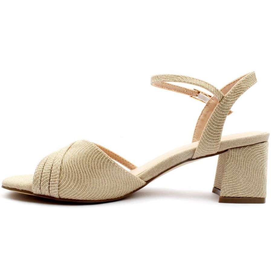 Women Menbur | 23689 Block Heel Sandal - Gold