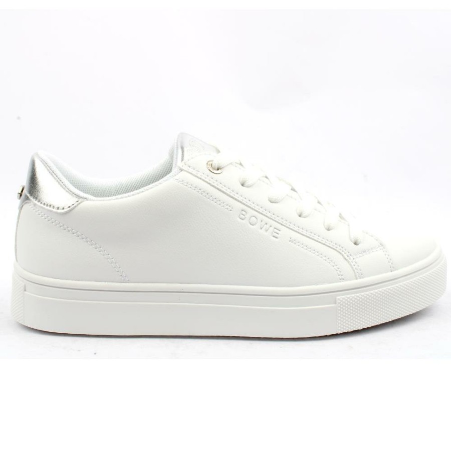 Women Lloyd & Pryce | Lloyd And Pryce Brunt Laced Shoe - White Silver