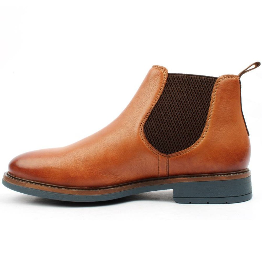 Men Bugatti | Ags30 Gusset Boot - Tan