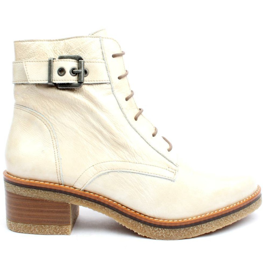 Women Fluchos | Laced Boot D8686 - Beige