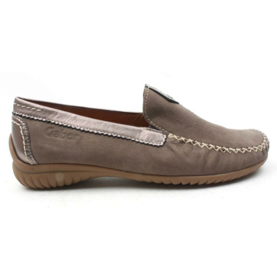 Women Gabor | 26090 Flat Shoe - Taupe