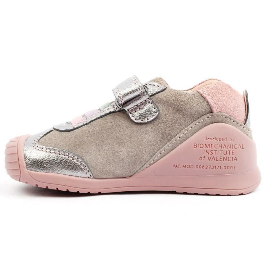 Kids Garvalin | Biomecanics 231112 Velcro Shoe - Grey/Pink