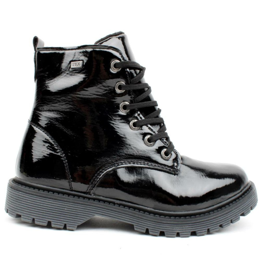 Kids Lurchi | 41006 Laced Junior Boot - Black Patent