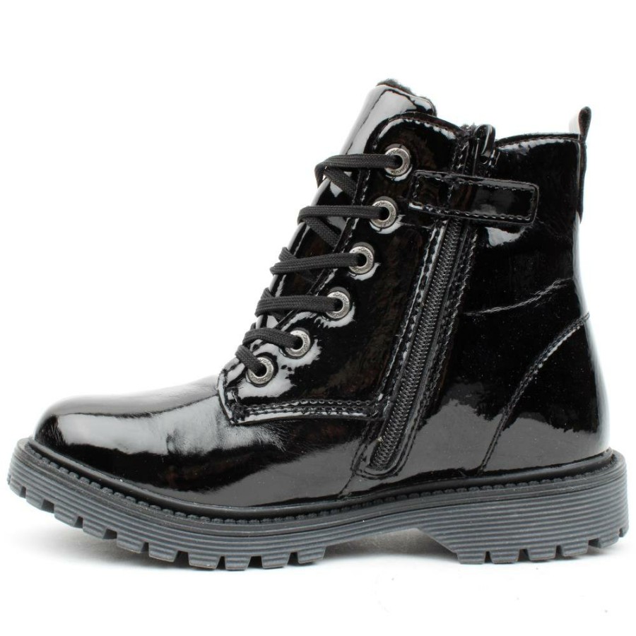 Kids Lurchi | 41006 Laced Junior Boot - Black Patent