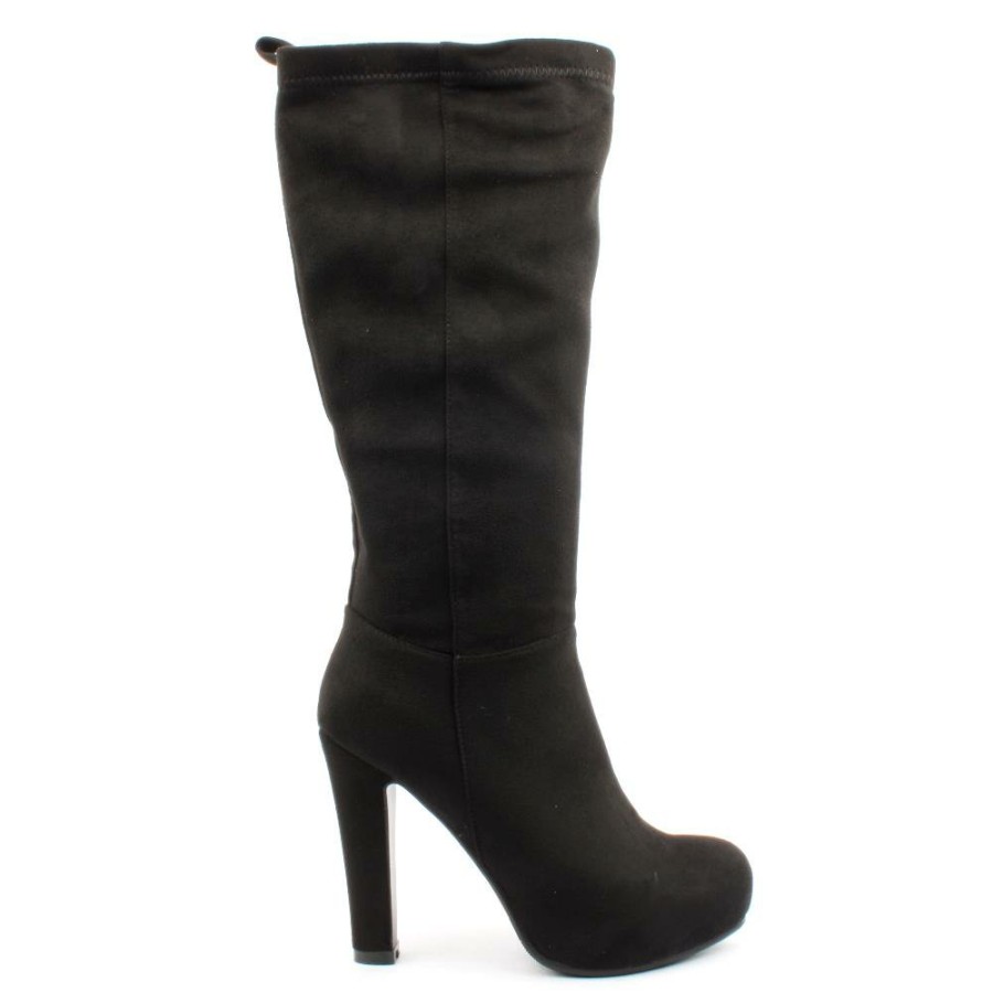 Women Redz | B1359 Knee High Boot - Black