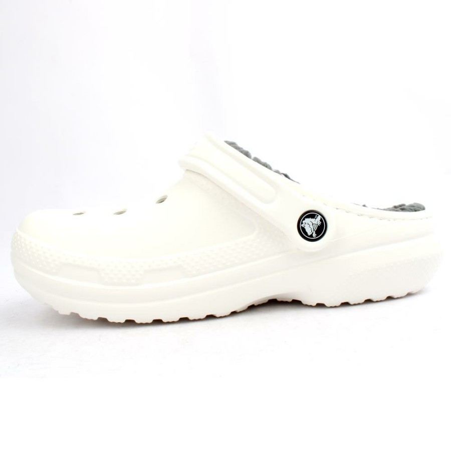 Women Crocs | 203591 Unisex Lined Clog - White Grey