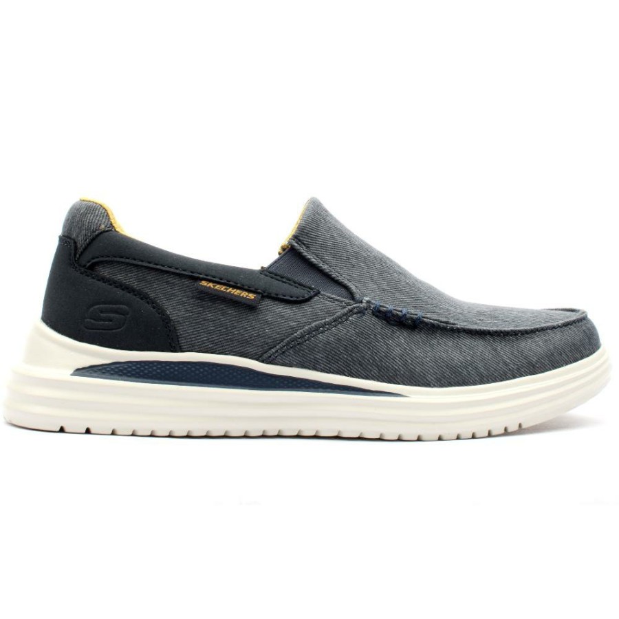 Men Skechers | 204785 Slip On Shoe - Navy