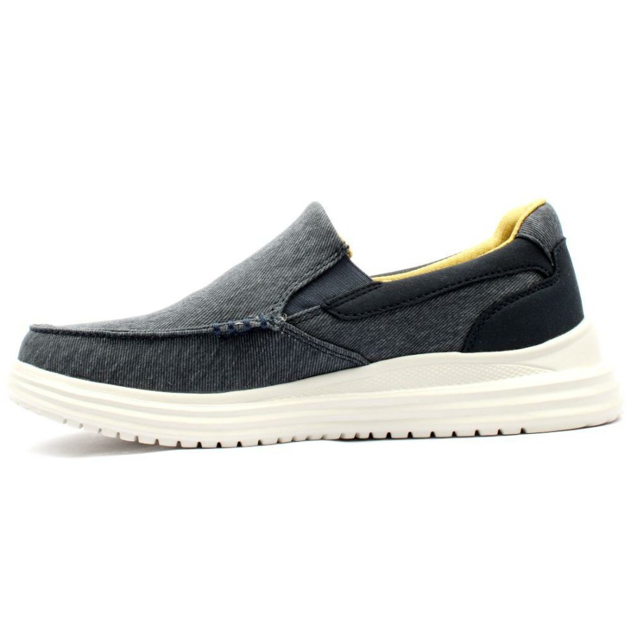 Men Skechers | 204785 Slip On Shoe - Navy