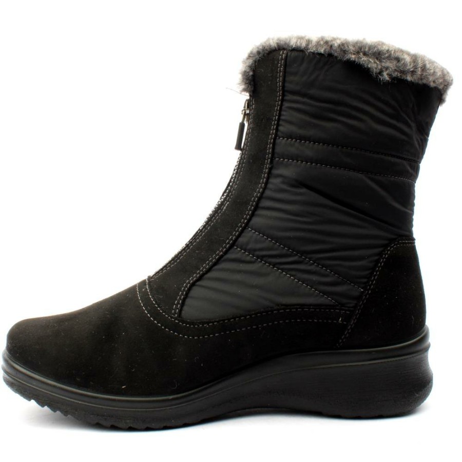 Women Ara | 48530 Gortex Fur Boot - Black/Grey