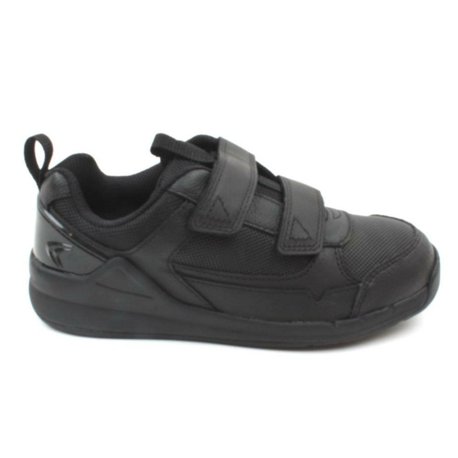 Kids Clarks | Orbit Sprint K Velcro Shoe - Black F