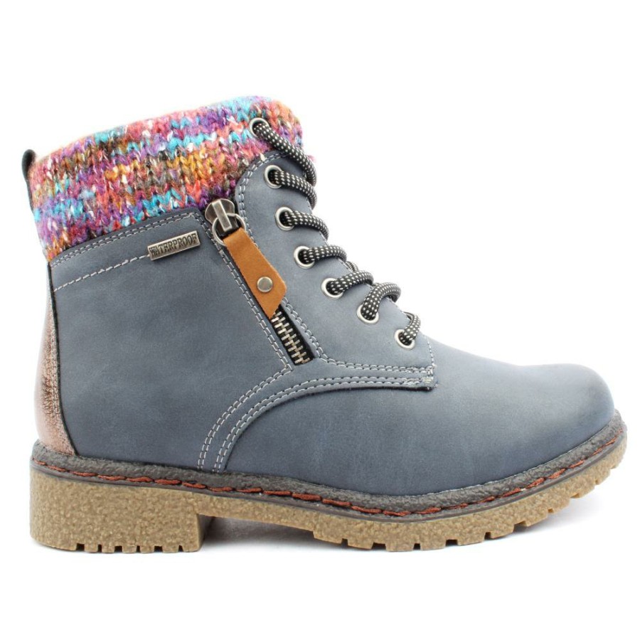 Women Lunar | Glb099Jalapeno Laced Boot - Blue