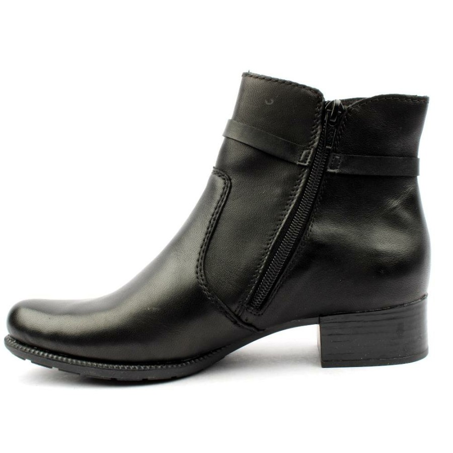 Women Rieker | 78676 Low Heel Boot - Black