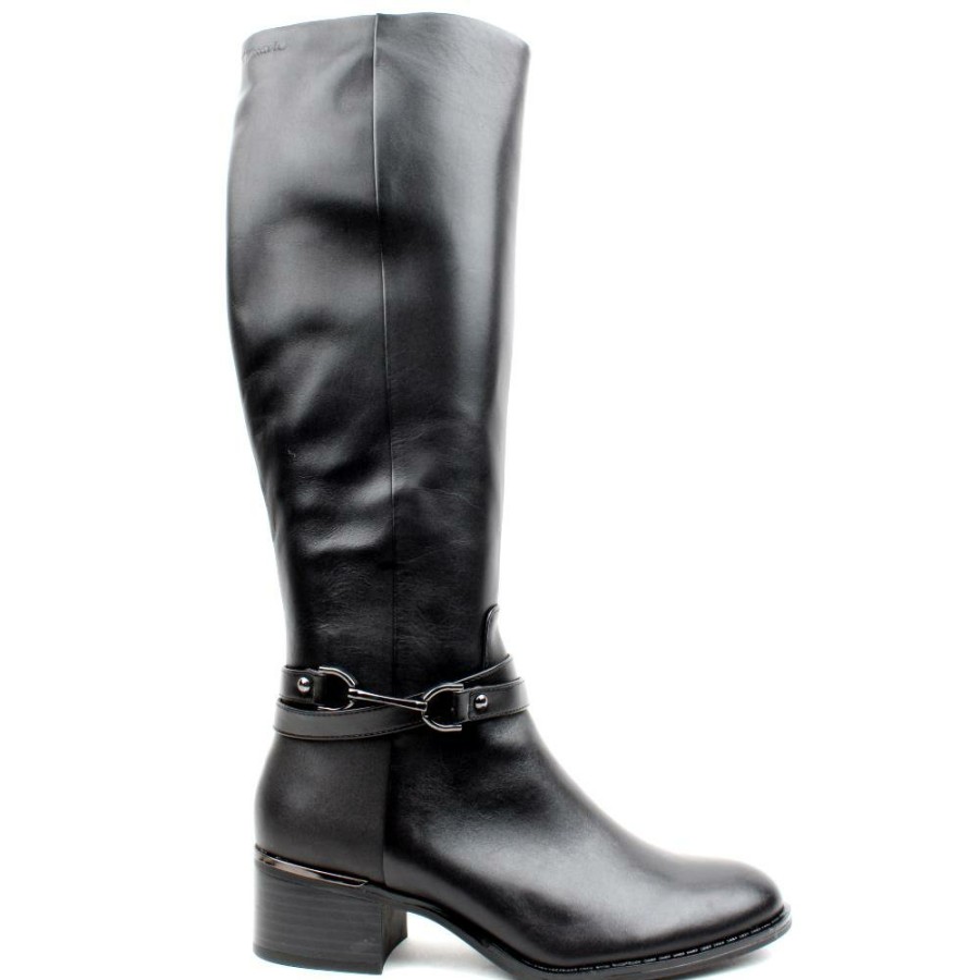 Women Tamaris | 25501 Knee High Boot - Black