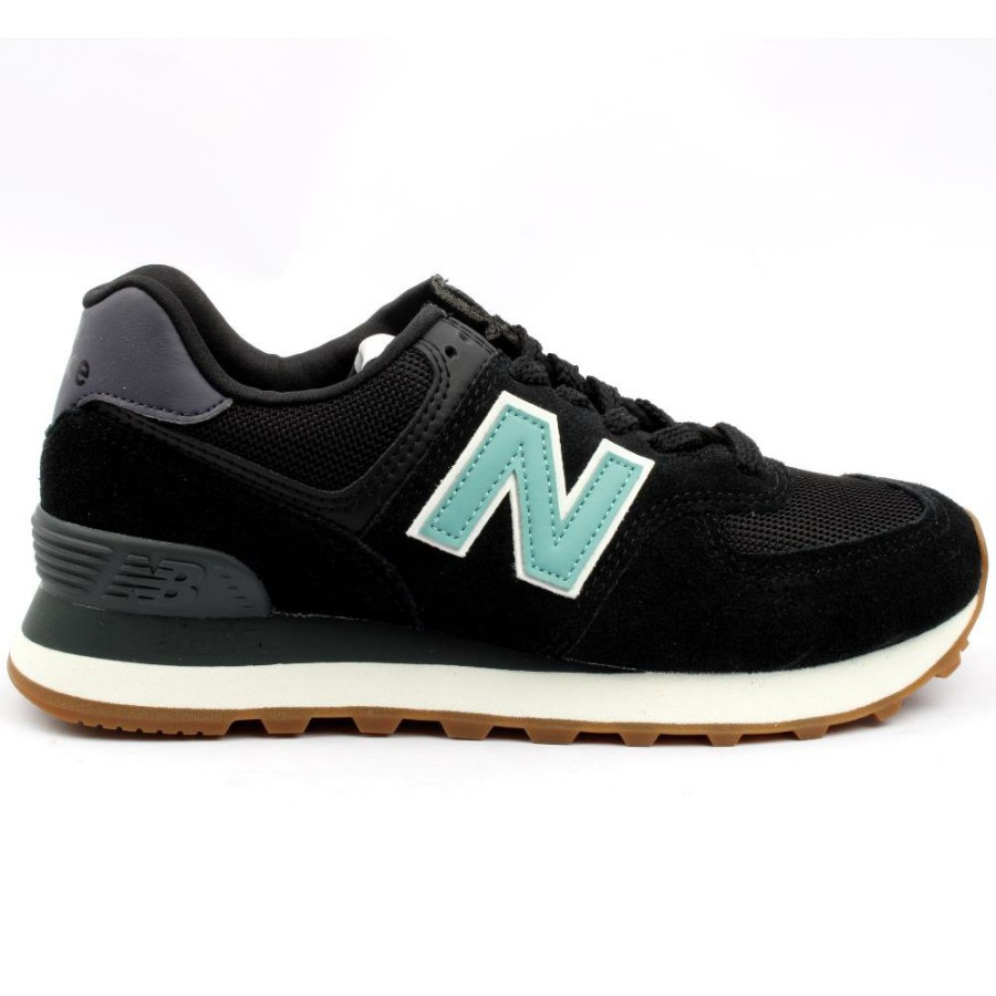 Women New Balance | New Balnce Wl574Ra Trainer - Black Turquoise