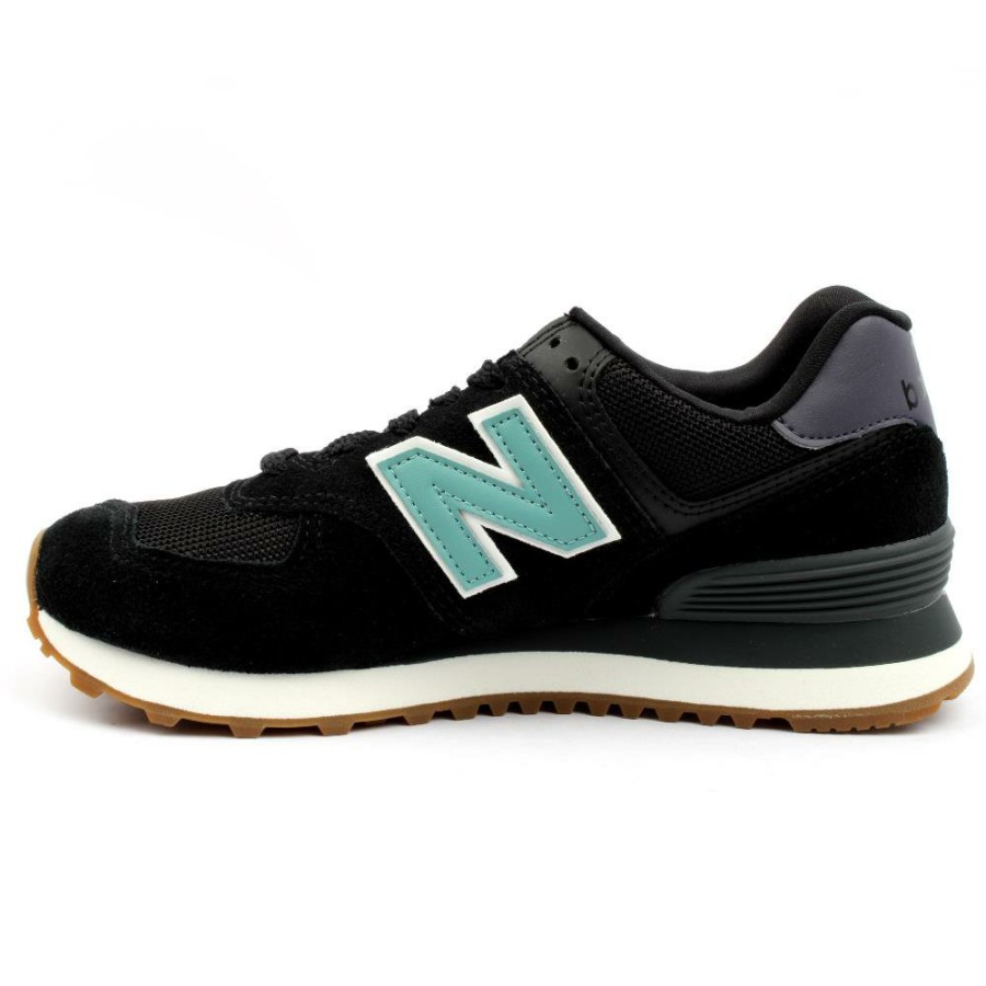 Women New Balance | New Balnce Wl574Ra Trainer - Black Turquoise