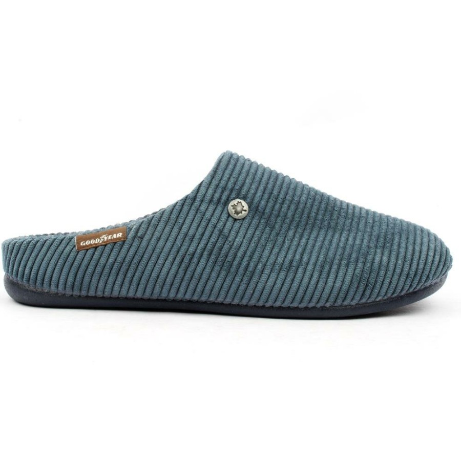 Men Goodyear | Kmg203 Marlow Slipper Mule - Blue