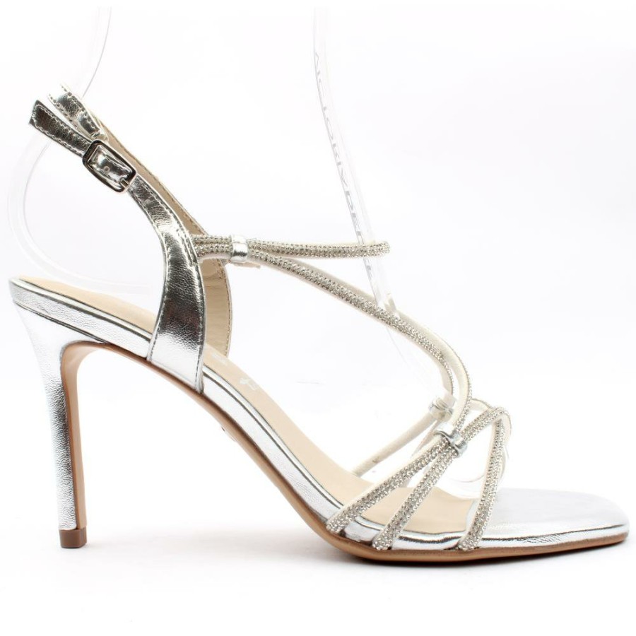 Women Tamaris | 28332 Strappy Sandal - Silver