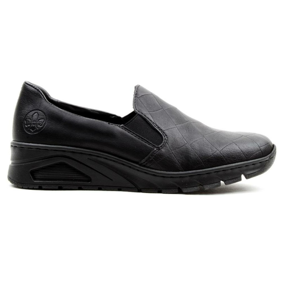 Women Rieker | N3363 Slip On Shoe - Black