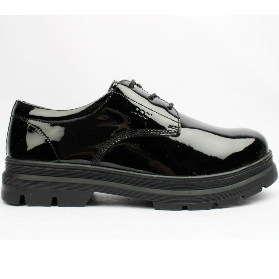 Women Pod | Irene Laced Shoe - Black Patent