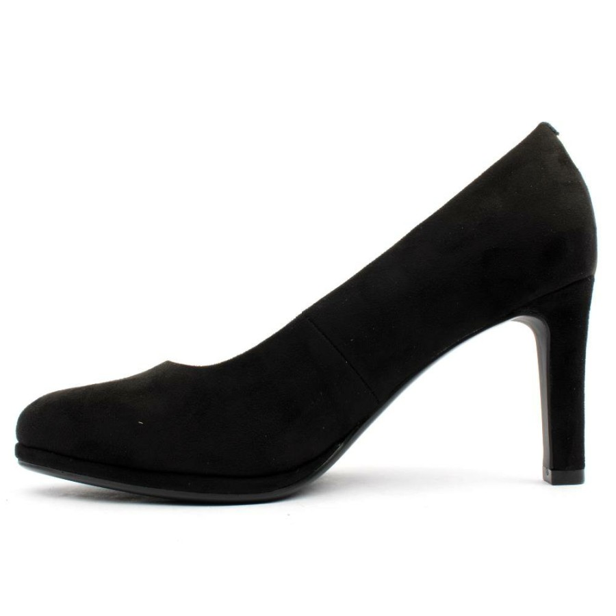 Women Tamaris | 22438 Court Shoe - Black Suede