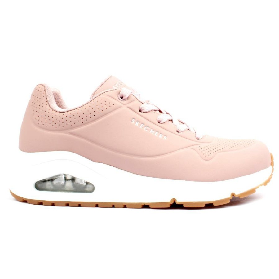 Women Skechers | 73690 Laced Shoe - Blush