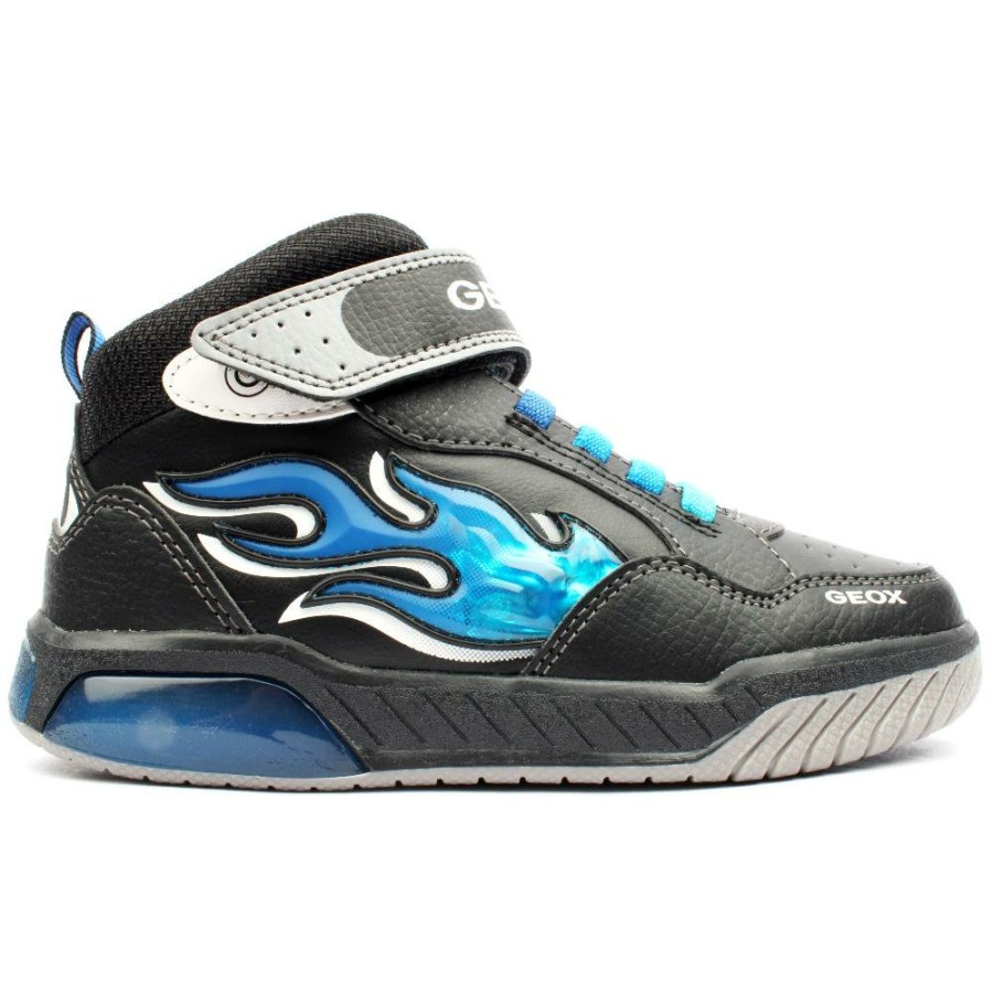 Kids Geox | J369Ce Inek Trainer Boot - Black Blue