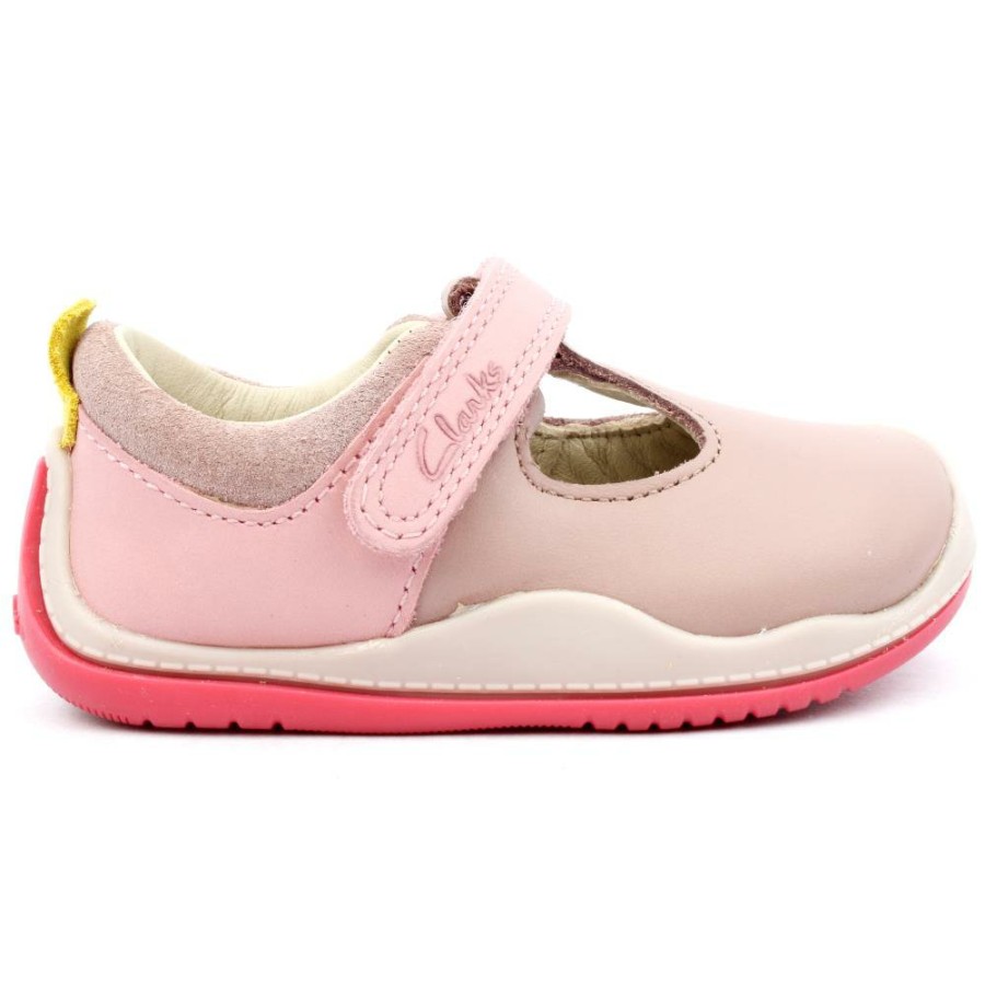 Kids Clarks | Rollerbrightt Shoe - Dusky Pink F