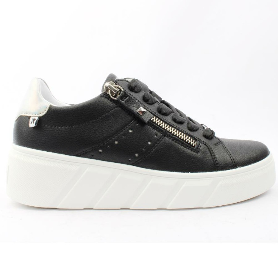 Women Rieker | Revolution W0505 Shoe - Black/White