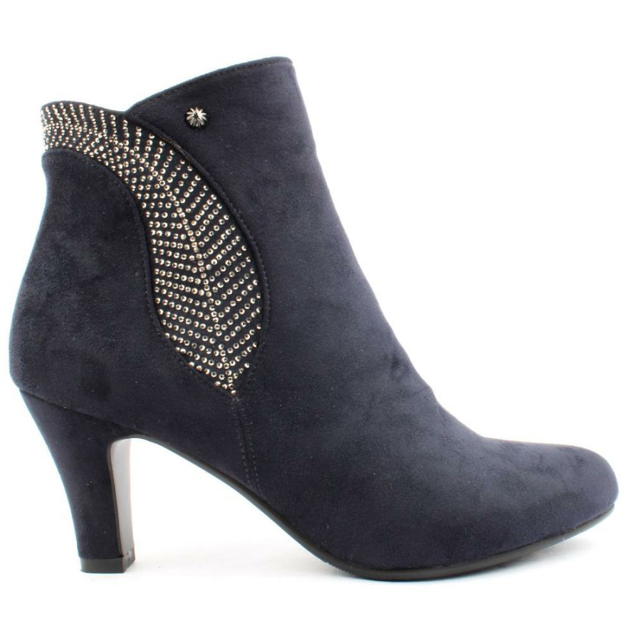 Women Redz | D2659 Dress Boot - Navy Suede