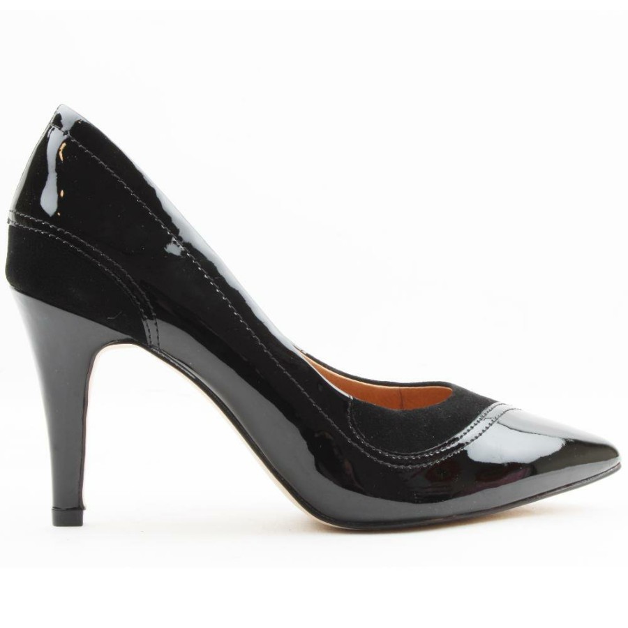 Women Caprice | 22404 Court Shoe - Black Patent