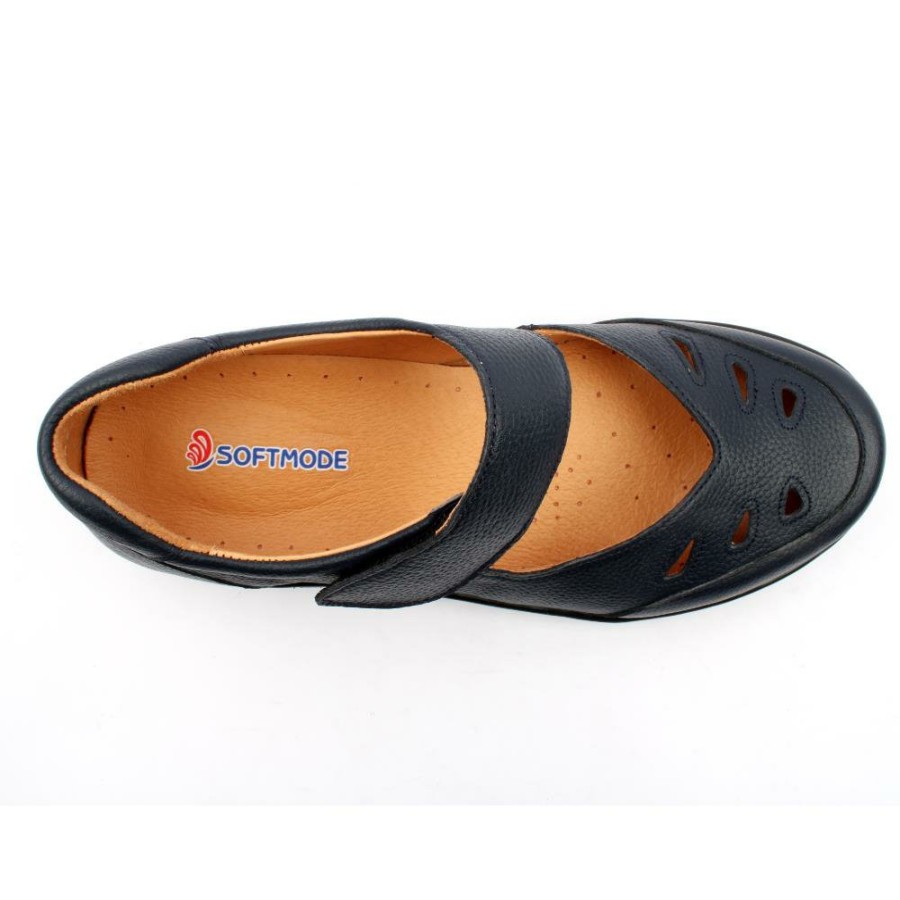 Women Softmode | Claire Strap Shoe - Navy