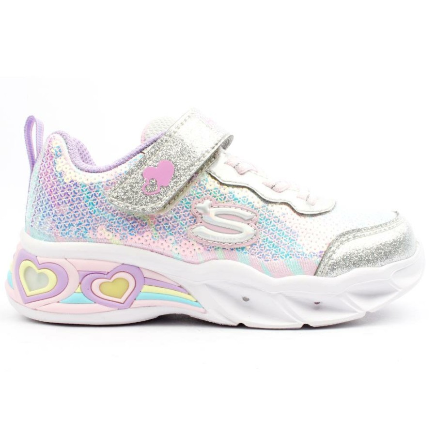 Kids Skechers | 302313N Junior Runner - Silver Multi