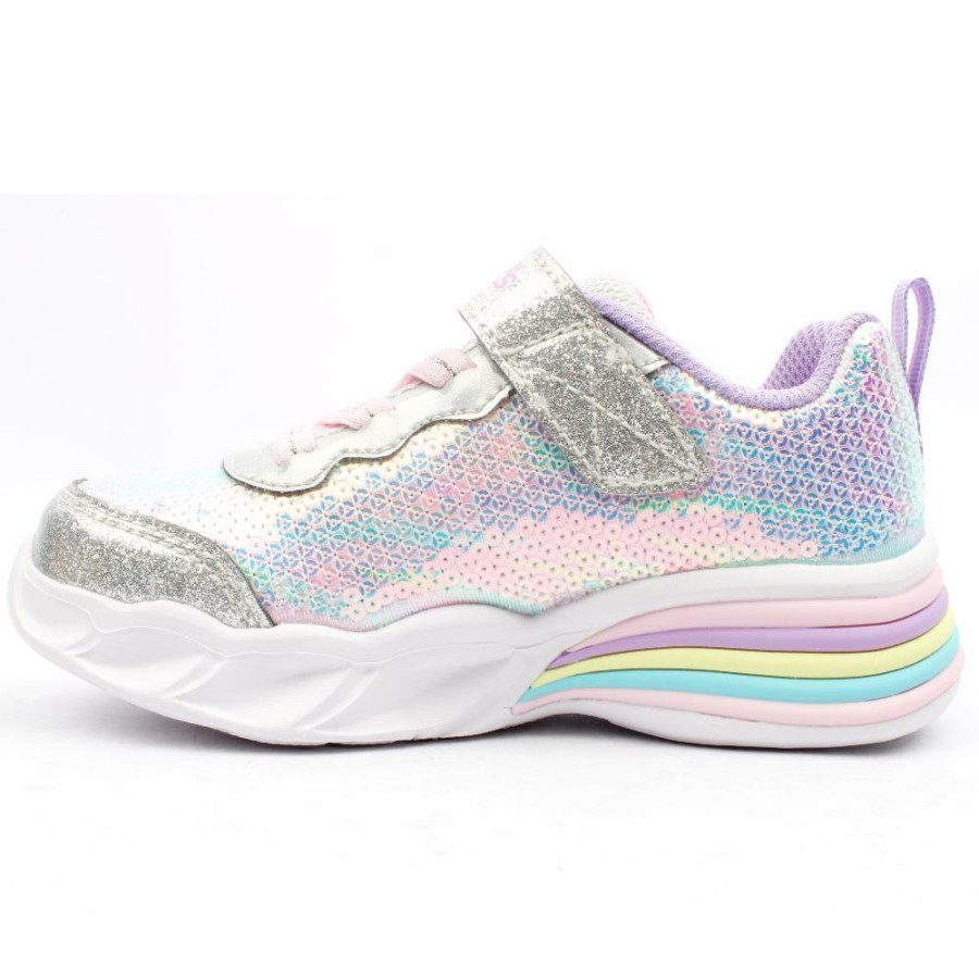 Kids Skechers | 302313N Junior Runner - Silver Multi