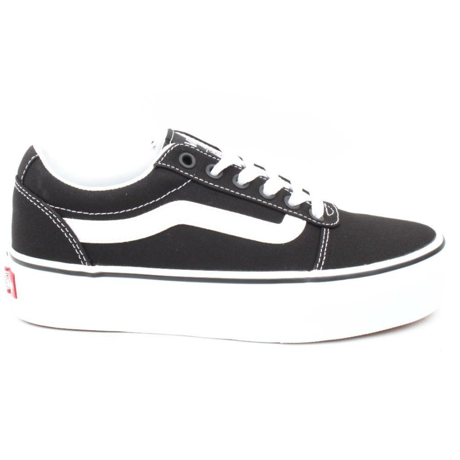 Women Vans | Wm Ward Platform Laced Shoe - Black/White